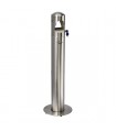 Cendrier inox sur pied